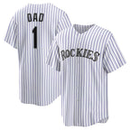 Colorado Rockies #1 Dad White Fotopoulosg Home Replica Jersey