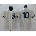 Chicago White Sox #10 Yoan Moncada 2021 Cream Fotopoulosg Navy Field of Dreams Number Flex Base Stitched Jersey