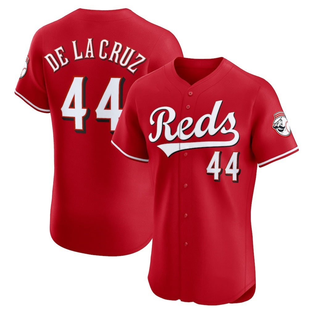 Cincinnati Reds #44 Elly De La Cruz Red Fotopoulosg Alternate Elite Jersey