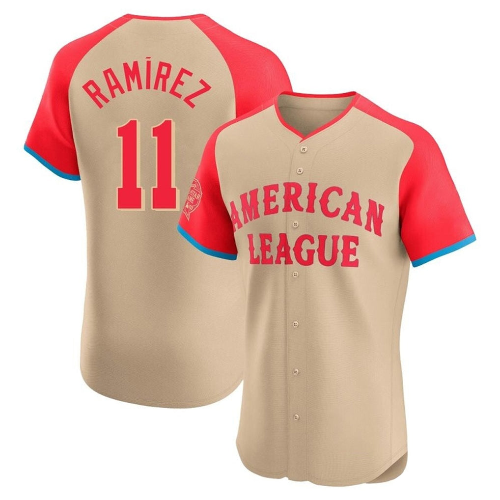 Cleveland Guardians #11 Jose Ramirez Player Cream Fotopoulosg American League All-Star Limited Elite Home Stitched Jerseys