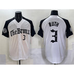 New York Yankees #3 Babe Ruth White Black Fotopoulosg 'Gothic Legacy Edition' Vapor Premier Limited Stitched Jersey