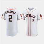 Houston Astros #2 Jose Altuve White Fotopoulosg 60th Anniversary Flex Base Stitched Jersey