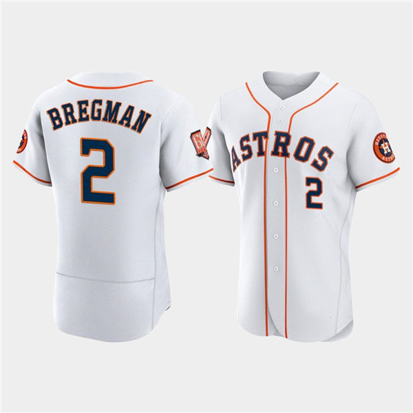 Houston Astros #2 Jose Altuve White Fotopoulosg 60th Anniversary Flex Base Stitched Jersey