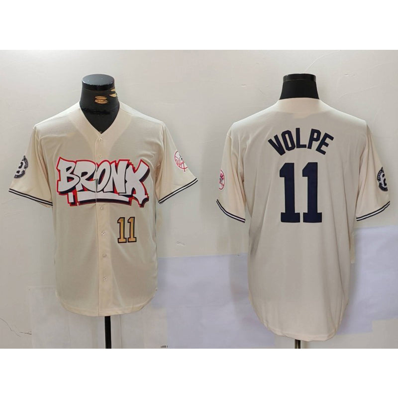New York Yankees #11 Anthony Volpe Cream Fotopoulosg Limited Stitched Jerseys