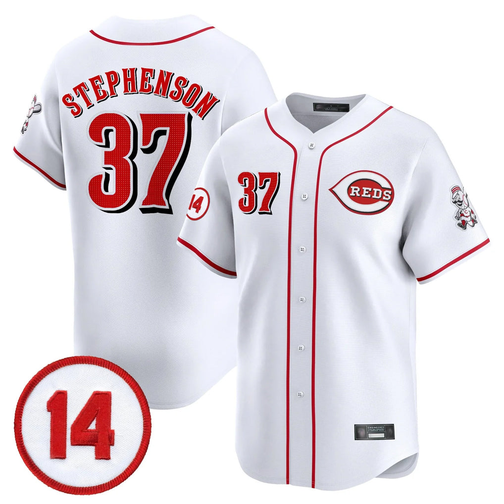 Cincinnati Reds #37 Tyler Stephenson Player White Fotopoulosg Vapor Premier Limited Home Stitched Jerseys