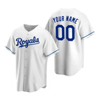 Custom Kansas City Royals White Fotopoulosg Stitched Cool Base Home Jersey