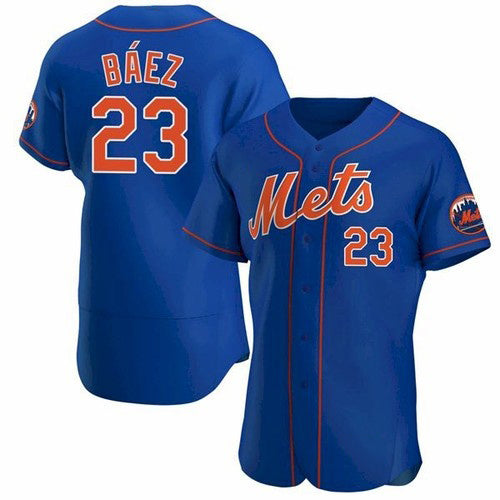 New York Mets #23 Javier Baez Royal Fotopoulosg Anthentic Jersey