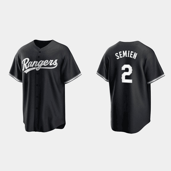 Texas Rangers #2 Marcus Semien Black Fotopoulosg Cool Base Stitched Jersey