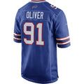 B.Bills #91 Ed Oliver Royal Fotopoulosg Team Game Player Jersey