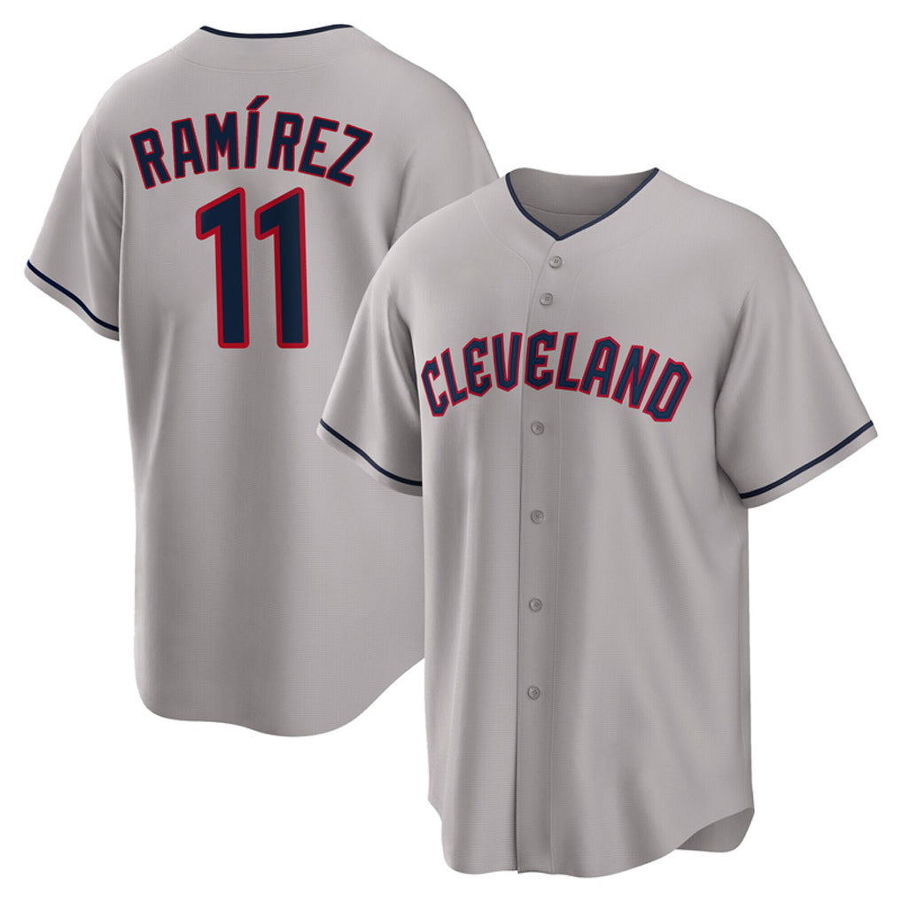 Cleveland Guardians #11 Jose Ramirez Player Gray Fotopoulosg Game Home Stitched Jerseys