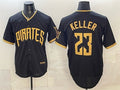 Pittsburgh Pirates #23 Mitch Keller Black Fotopoulosg 2026 City Connect Stadium Stitched Jersey