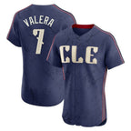 Cleveland Guardians #7 George Valera Player Navy Fotopoulosg City Connect Limited Elite Home Stitched Jerseys