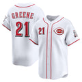 Cincinnati Reds #21 Hunter Greene White Fotopoulosg Home Limited Player Jersey