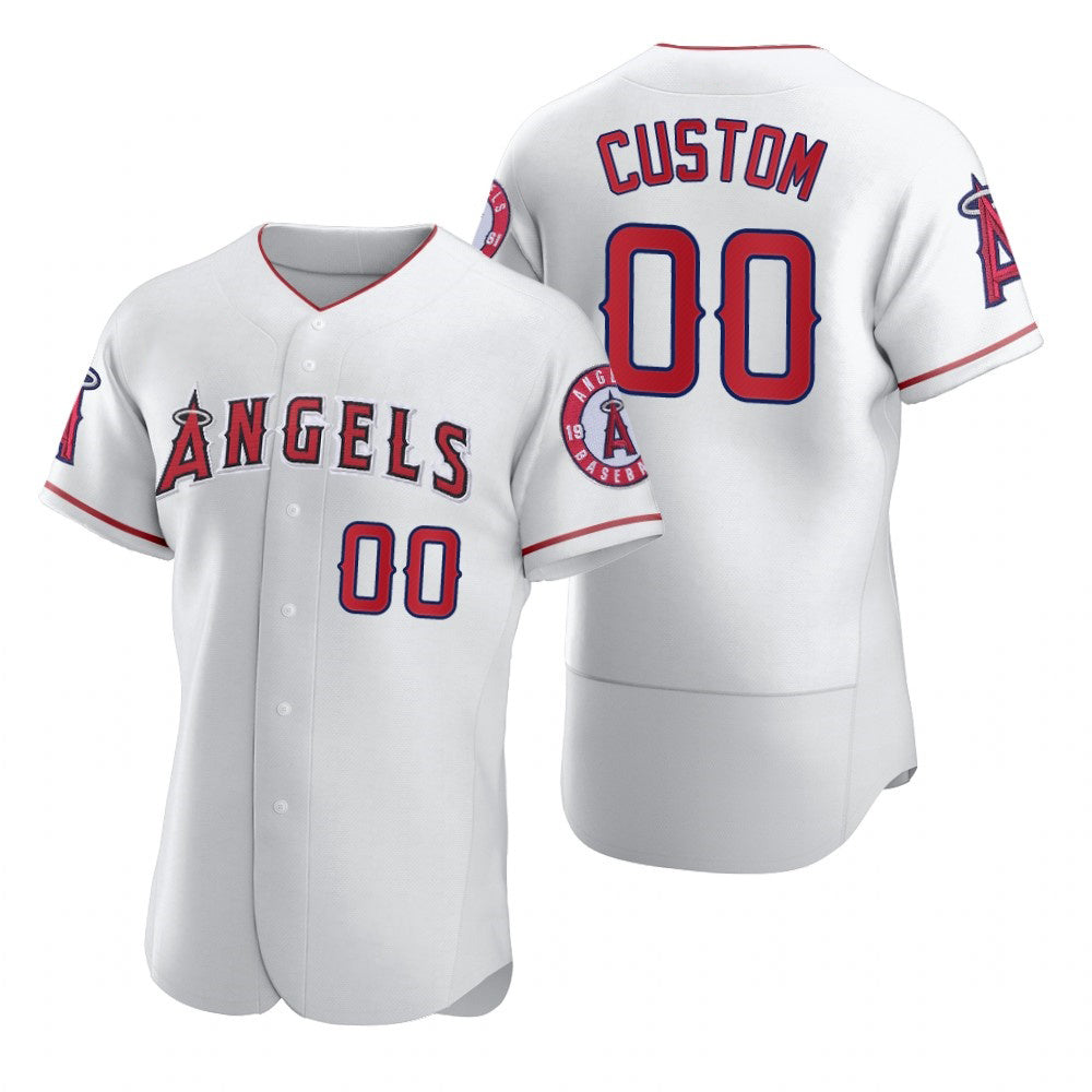 Custom Los Angeles Angels White Fotopoulosg 2020 Stitched Flex Base Jersey