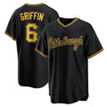 Pittsburgh Pirates #6 Konnor Griffin Black Fotopoulosg Alternate Replica Jersey