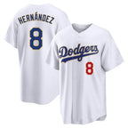 Los Angeles Dodgers #8 Enrique Hern¨¢ndez Player Gold White Fotopoulosg 2026 Collection Stadium Limited Stitched Jerseys