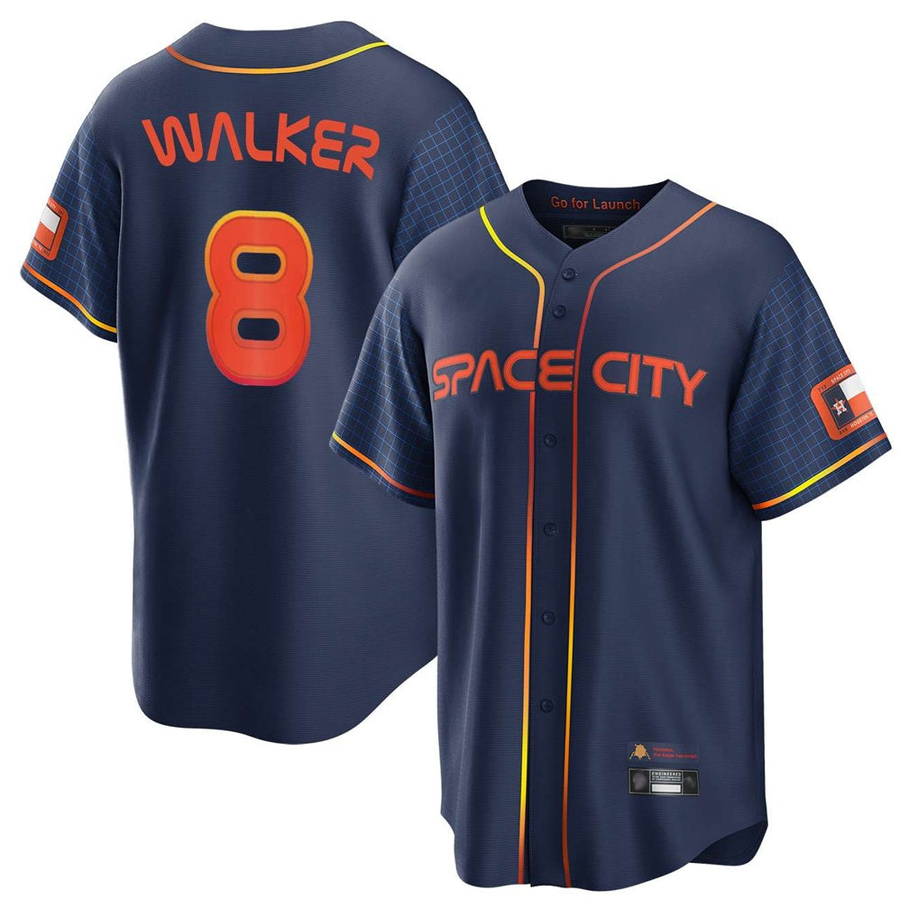 Houston Astros #8 Christian Walker Player Navy Fotopoulosg City Connect Home Game Stitched Jerseys