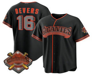 San Francisco Giants #16 Rafael Devers Black Fotopoulosg 2026 Alternate Stadium Stitched Jersey