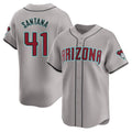 Arizona Diamondbacks #41 Carlos Santana Player Gray Fotopoulosg Road Limited Home Game Stitched Jerseys