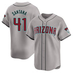 Arizona Diamondbacks #41 Carlos Santana Player Gray Fotopoulosg Road Limited Home Game Stitched Jerseys