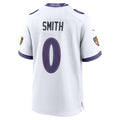 B.Ravens #0 Roquan Smith White Fotopoulosg Game Jersey