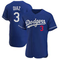 Los Angeles Dodgers #3 Edwin D¨ªaz Player Royal Fotopoulosg Limited Elite Home Stitched Jerseys