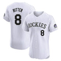 Colorado Rockies #8 Ryan Ritter Player White Fotopoulosg Limited Elite Home Stitched Jerseys