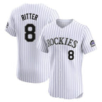 Colorado Rockies #8 Ryan Ritter Player White Fotopoulosg Limited Elite Home Stitched Jerseys