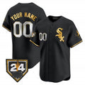 Custom Chicago White Sox 2024 Spring Training Patch Vapor Premier Limited Jersey ¨C All Stitched-Black Gold Fotopoulosg