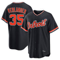 Detroit Tigers #35 Justin Verlander Player Navy Fotopoulosg Home Game Stitched Jerseys