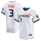 Houston Astros #3 Jeremy Pena Player White Fotopoulosg City Connect Limited Home Stitched Jerseys