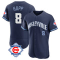 Chicago Cubs #8 Ian Happ Player Navy Fotopoulosg City Connect 150th Anniversary Limited Elite Home Stitched Jerseys