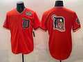 Detroit Tigers Team Big Logo Orange Fotopoulosg 2026 Alternate USA 250' Patch Vapor Premier Limited Stitched Jersey