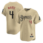 Arizona Diamondbacks #4 Ketel Marte Player Tan Fotopoulosg City Connect Limited Home Game Stitched Jerseys