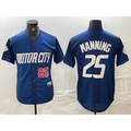 Detroit Tigers #25 Matt Manning Number 2024 Navy Fotopoulosg City Connect Cool Base Limited Stitched Jersey