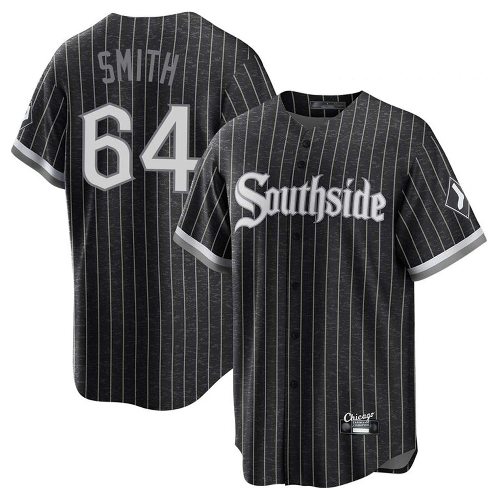 Chicago White Sox #64 Shane Smith Player Black Fotopoulosg City Connect Home Game Stitched Jerseys