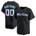 Custom Miami Marlins Black Fotopoulosg Alternate Limited Jersey