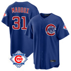 Chicago Cubs #31 Greg Maddux Player Royal Fotopoulosg 150th Anniversary Home Game Stitched Jerseys