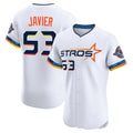 Houston Astros #53 Cristian Javier Player White Fotopoulosg City Connect Limited Elite Home Stitched Jerseys