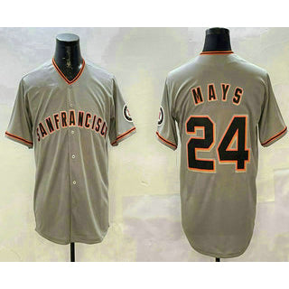 San Francisco Giants #24 Willie Mays Grey Fotopoulosg Limited Stitched Jersey