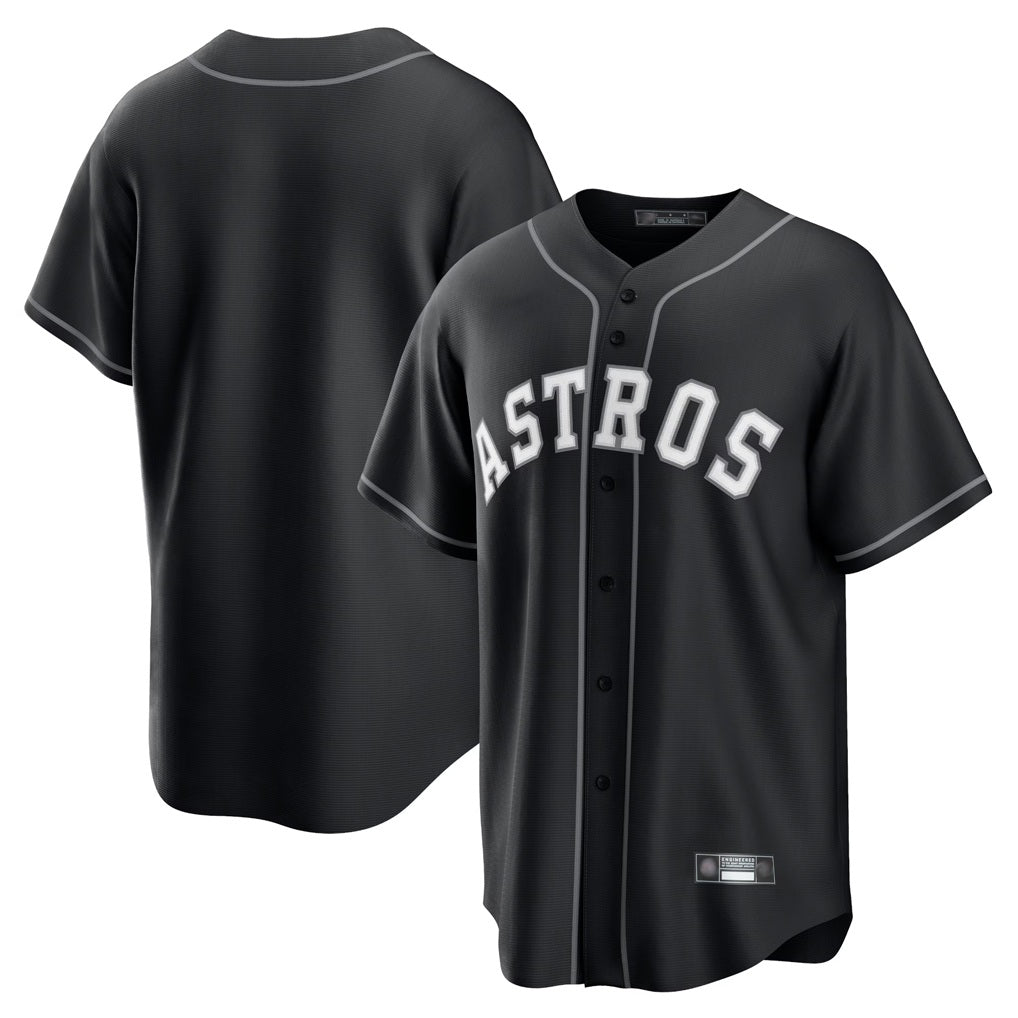 Houston Astros Blank Player Black Fotopoulosg Home Game Stitched Jerseys