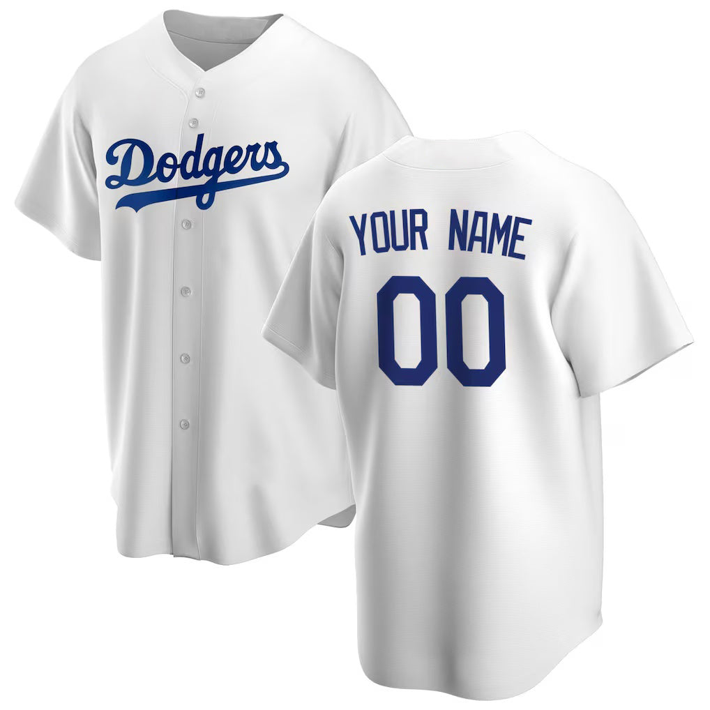 Custom Los Angeles Dodgers White Fotopoulosg Home Replica Jersey