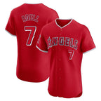 Los Angeles Angels #7 Jo Adell Player Red Fotopoulosg Home Limited Elite Stitched Jerseys