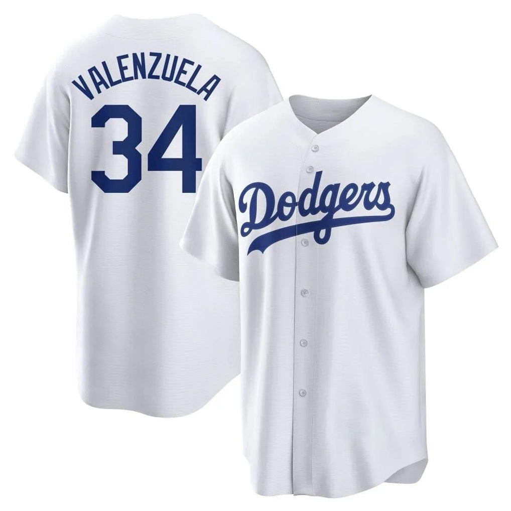 Los Angeles Dodgers #34 Fernando Valenzuela Player White Fotopoulosg Game Home Stitched Jerseys