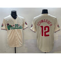 Philadelphia Phillies #12 Kyle Schwarber Cream Fotopoulosg Phanatic Limited Stitched Jersey
