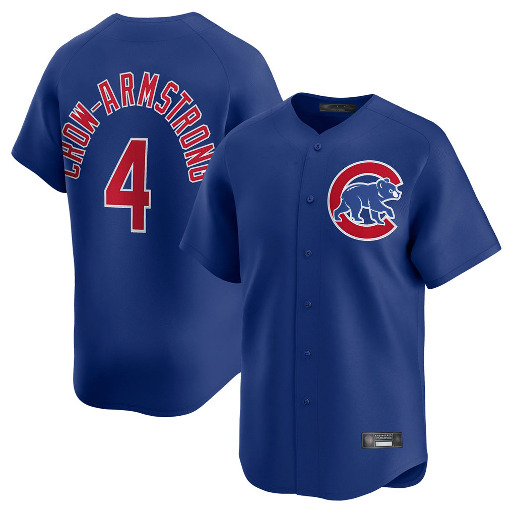 Chicago Cubs #4 Pete Crow-Armstrong Player Royal Fotopoulosg Limited Home Stitched Jerseys