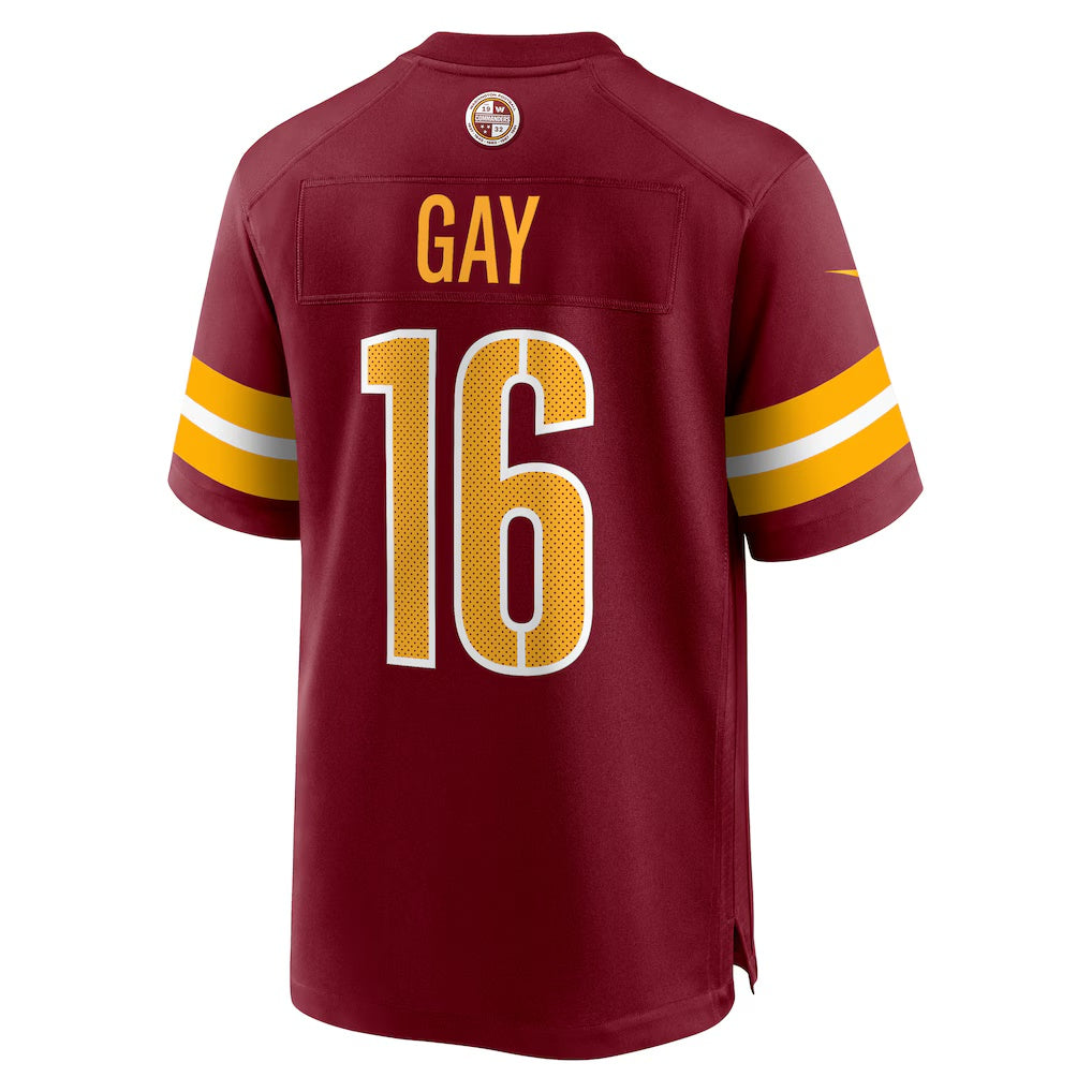 W.Commanders #16 Matt Gay Burgundy Fotopoulosg Team Game Jersey