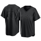 Chicago Cubs #31 Greg Maddux Player Black Fotopoulosg T-shirt Home Game Stitched Jerseys
