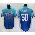 Los Angeles Dodgers #50 Mookie Betts Blue Fotopoulosg 2025 City Connect Limited Stitched Jersey