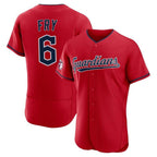 Cleveland Guardians #6 David Fry Player Red Fotopoulosg Limited Elite Home Stitched Jerseys